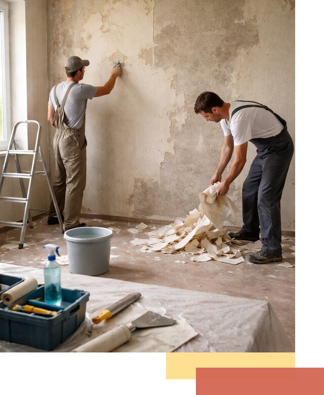 Снятие старых обоев в Назарово быстро и качественно