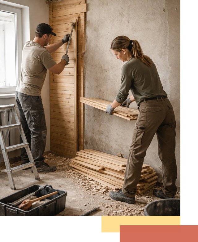 Демонтаж вагонки со стен в Назарово — профессиональный демонтаж