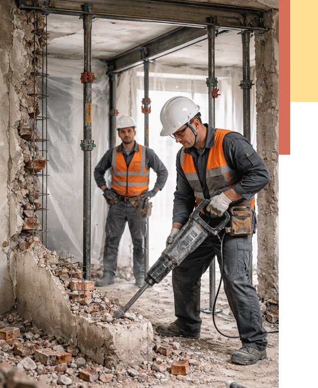 Снос несущих стен в Назарово от 10535 руб. — демонтаж несущей стены под ключ | ОТДЕЛОЧНИК-Нрв