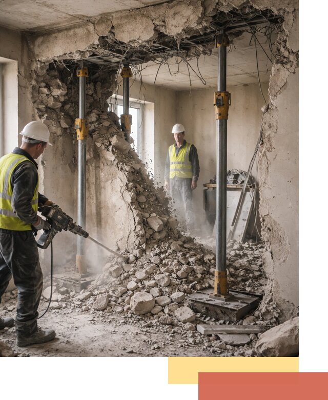 Снос несущих стен в Назарово с гарантией безопасности и качества