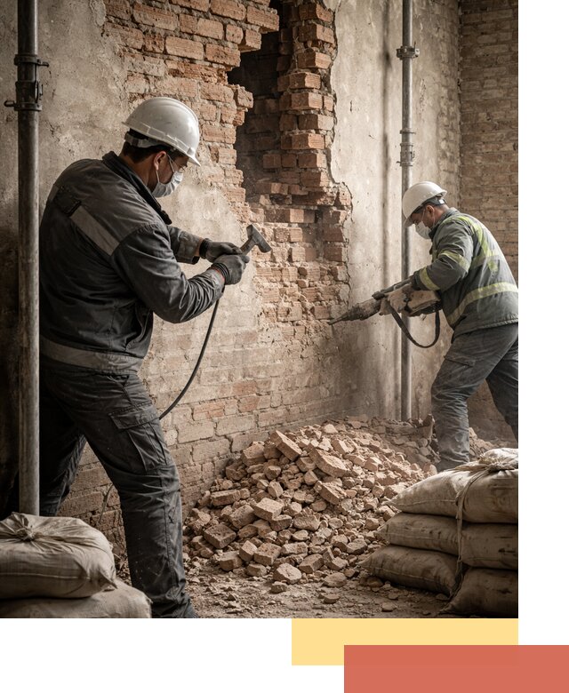 Демонтаж кирпичных стен в Назарово быстро и безопасно