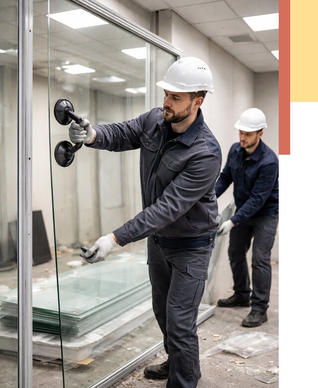 Демонтаж стеклянных перегородок в Назарово от 3289 руб. — быстро и недорого | ОТДЕЛОЧНИК-Нрв