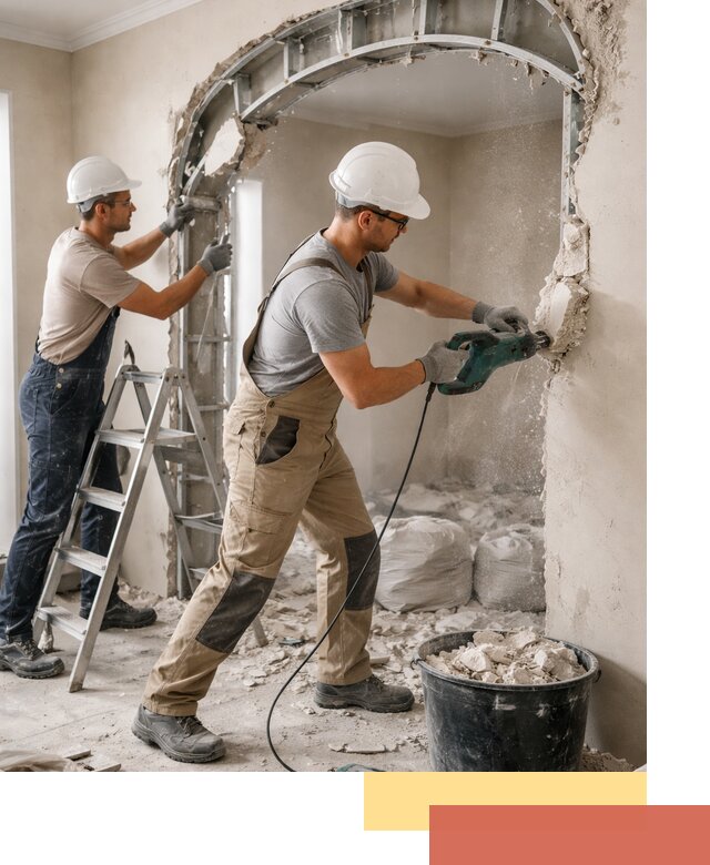 Демонтаж гипсокартонной арки в Назарово быстро и аккуратно