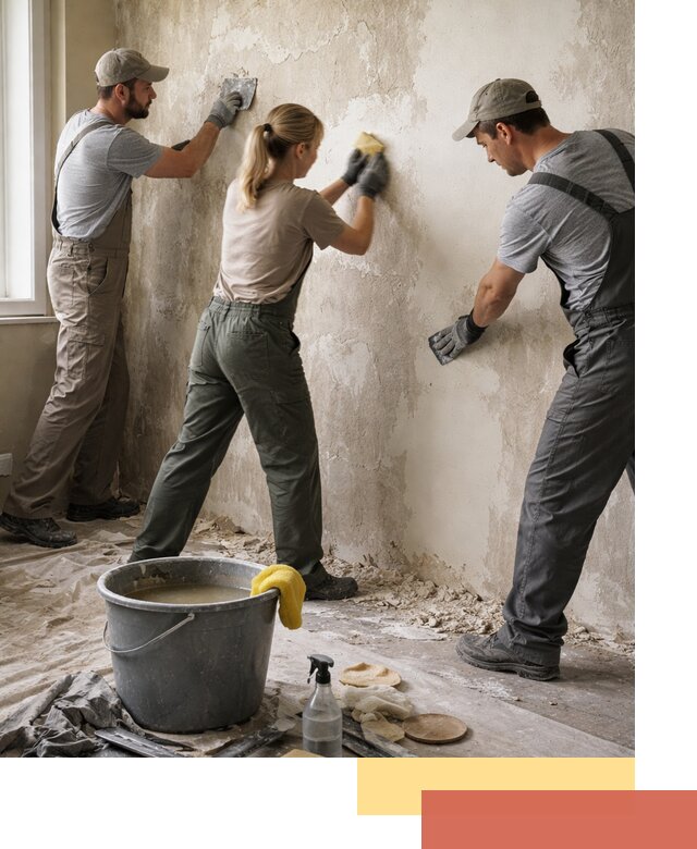 Очистка стен от клея и грунтовки в Назарово качественно и быстро