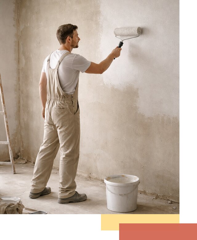 Грунтовка стен под отделку в Назарово профессиональным раствором