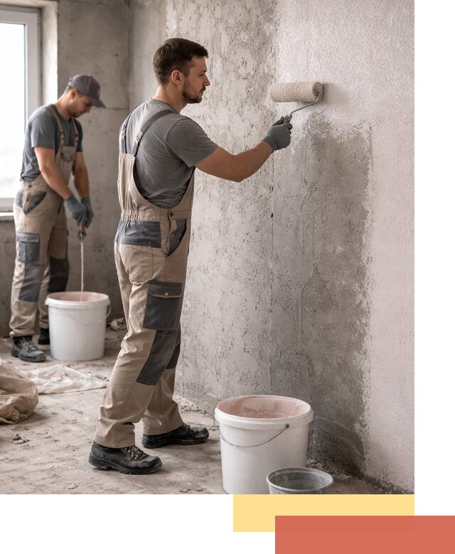 Нанесение бетоноконтакта на стены в Назарово для последующей отделки