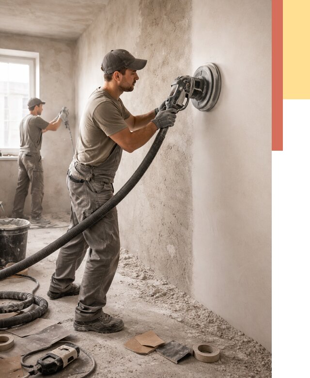 Шлифовка стен в Назарово от 1233 руб/м2 — быстро и недорого | ОТДЕЛОЧНИК-Нрв