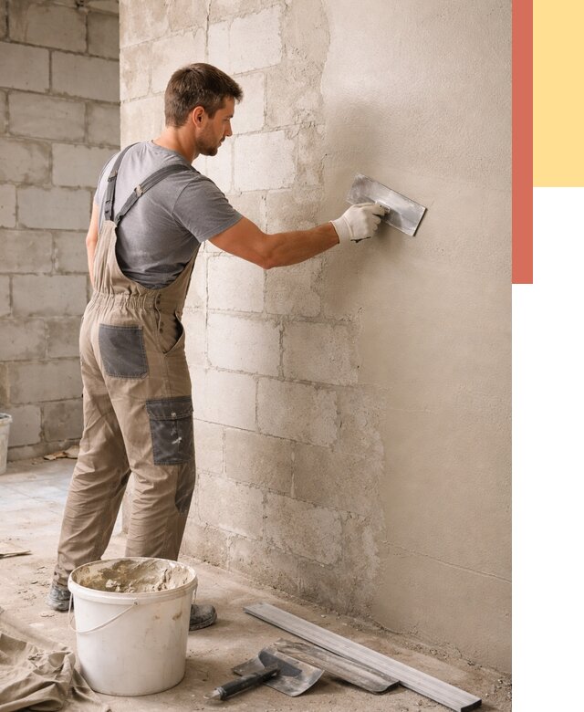 Штукатурка стен из газобетона в Назарово от 2158 руб./м2 — быстро и недорого | ОТДЕЛОЧНИК-Нрв