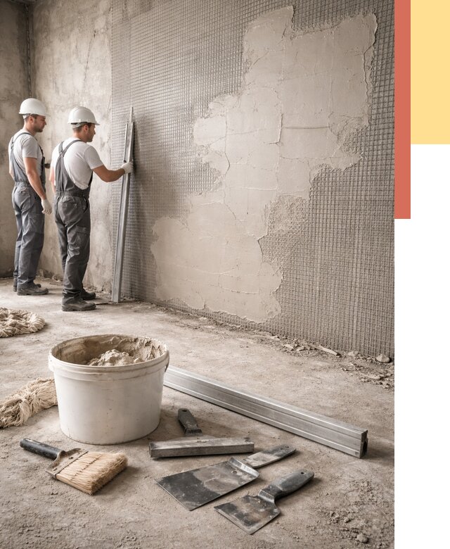 Штукатурка стен по сетке в Назарово от 5653 руб./м2 — быстро и недорого | ОТДЕЛОЧНИК-Нрв