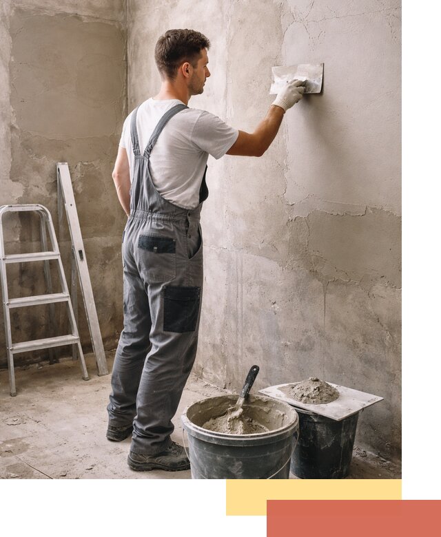 Штукатурка стен в ванной под ключ в Назарово