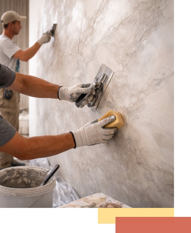 Декоративная штукатурка под мрамор в Назарово для стен и потолков