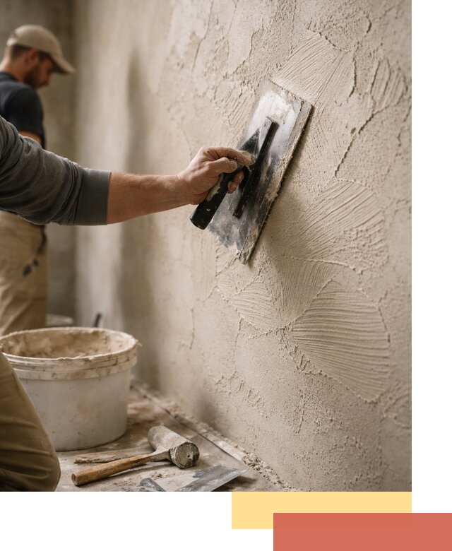 Фактурная штукатурка стен в Назарово — монтаж, отделка, реставрация