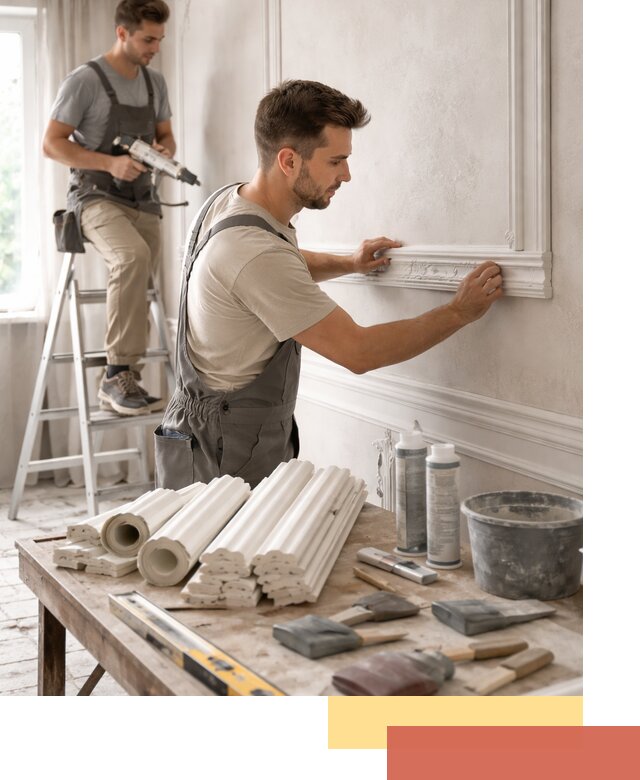 Монтаж лепнины на стены в Назарово профессионально и качественно