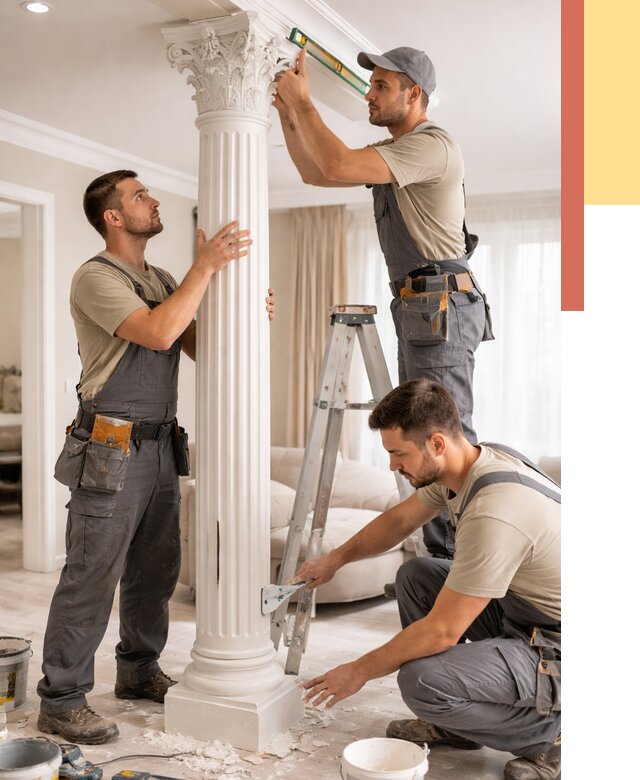 Установка декоративных колонн в Назарово от 12334 руб. под ключ | ОТДЕЛОЧНИК-Нрв