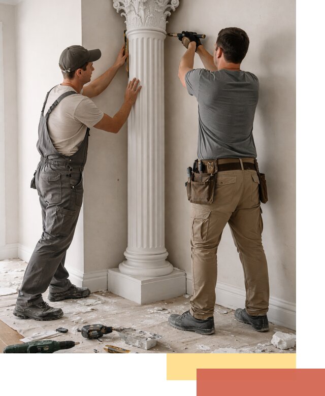 Установка декоративных колонн в Назарово под ключ