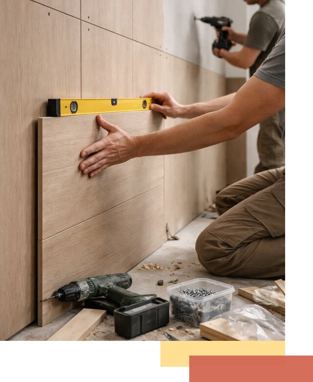 Профессиональный монтаж МДФ панелей на стены в Назарово