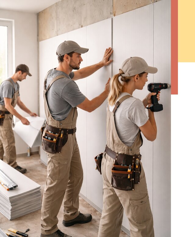 Монтаж ПВХ панелей на стены в Назарово от 463 руб/м2 — быстро и недорого | ОТДЕЛОЧНИК-Нрв