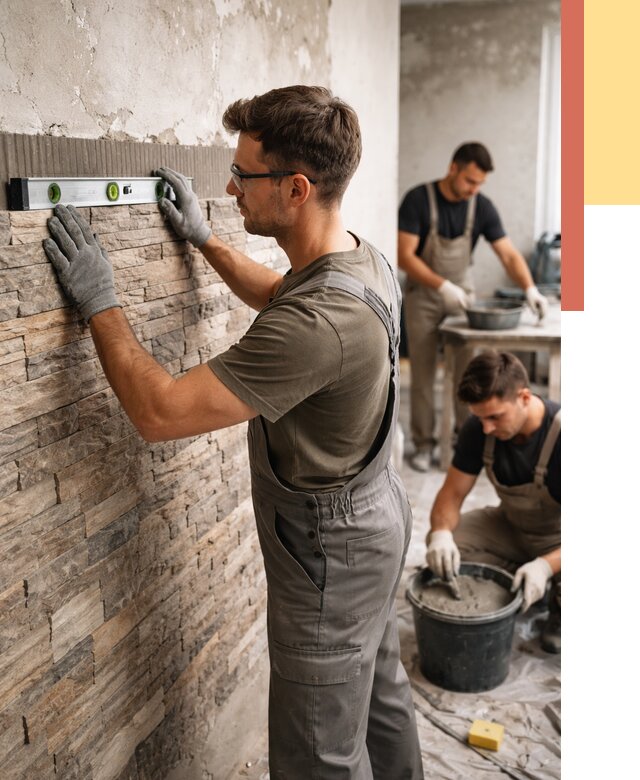 Монтаж искусственного камня в Назарово от 4625 руб. под ключ | ОТДЕЛОЧНИК-Нрв