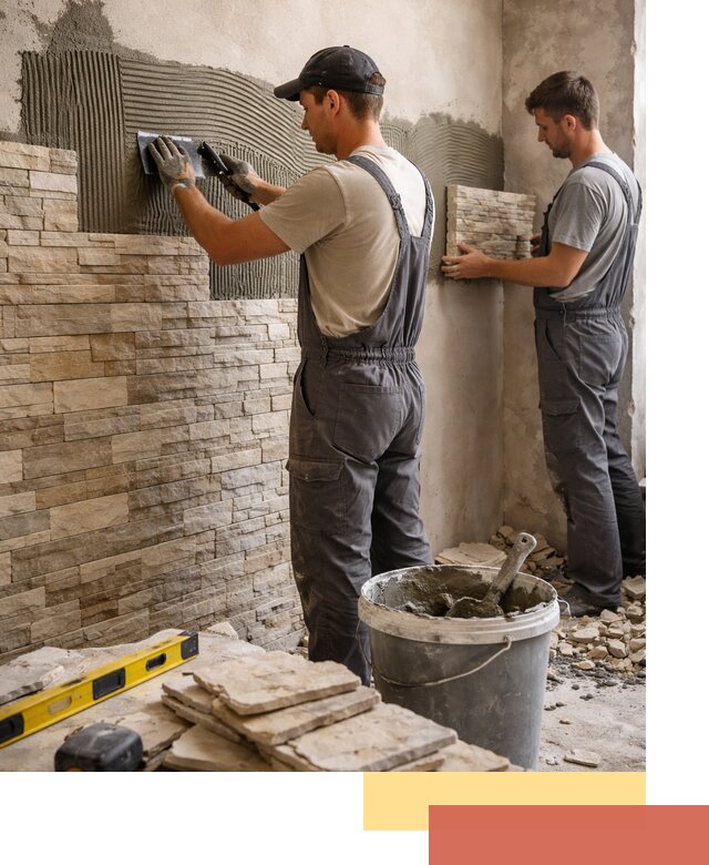 Монтаж искусственного камня в Назарово — облицовка стен и фасадов