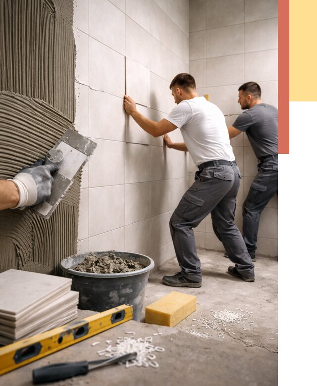 Укладка плитки на стены в Назарово от 874 руб. — качественно и недорого | ОТДЕЛОЧНИК-Нрв