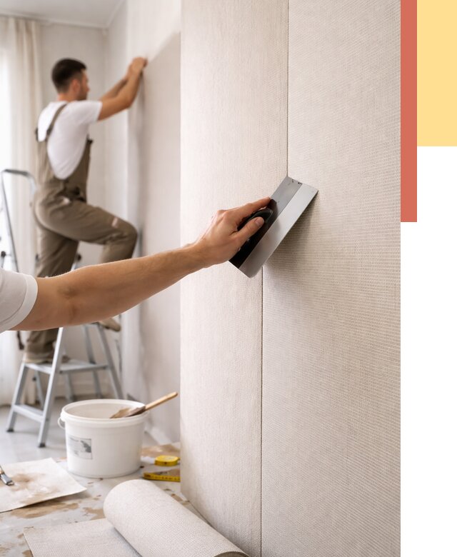 Поклейка текстильных обоев в Назарово от 4625 руб. под ключ | ОТДЕЛОЧНИК-Нрв