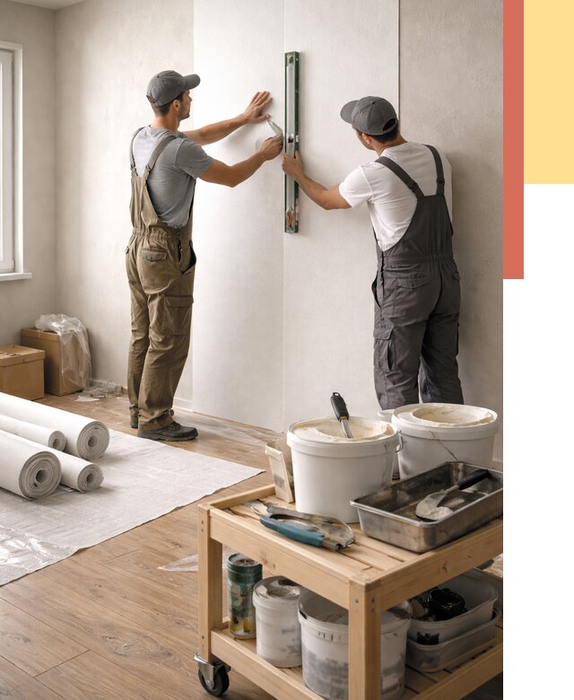 Поклейка стеклообоев в Назарово от 6681 руб. за м2 — быстро и недорого | ОТДЕЛОЧНИК-Нрв