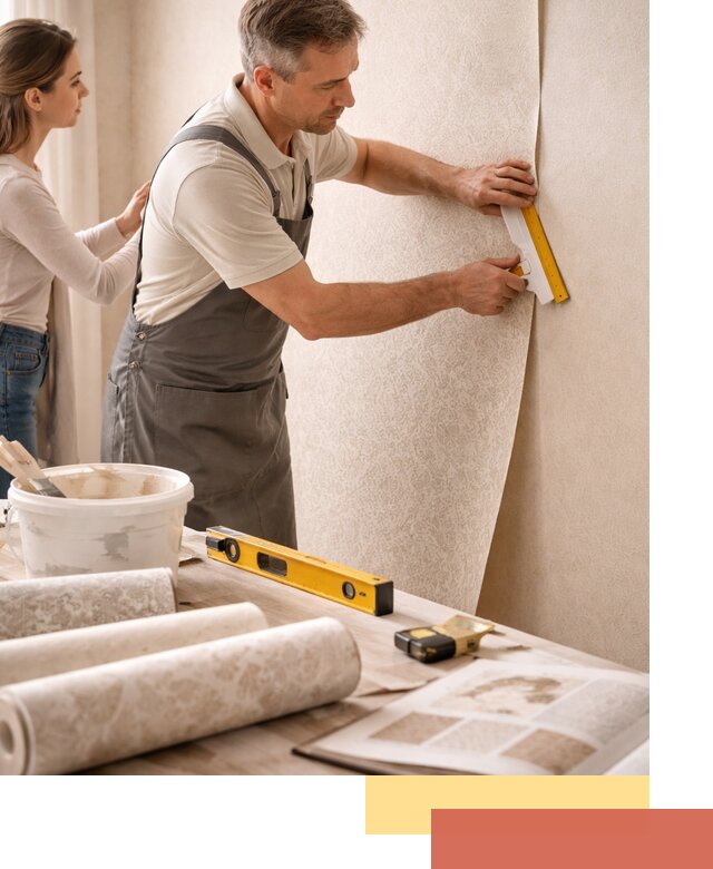 Поклейка обоев с подбором рисунка в Назарово