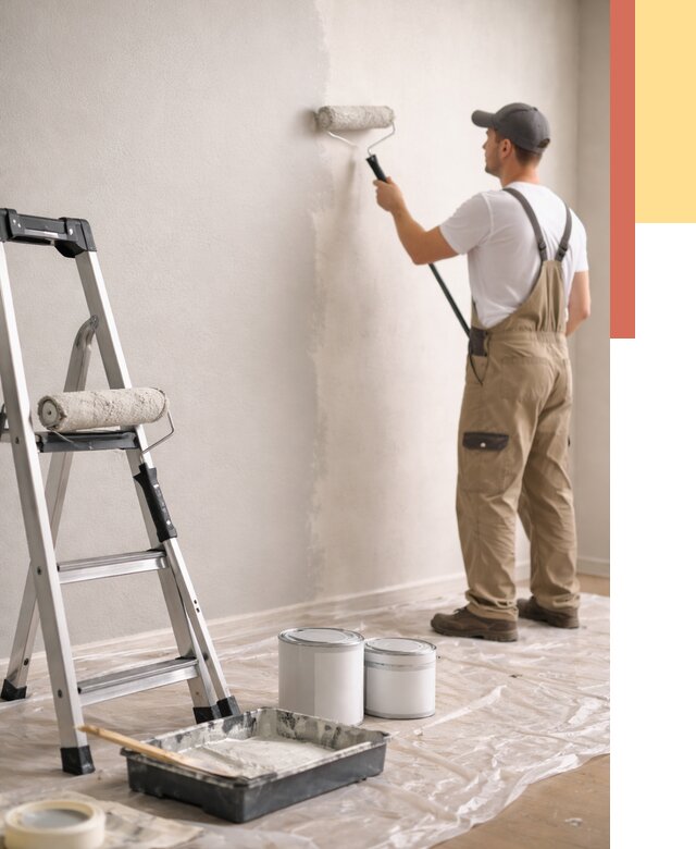 Покраска стен латексной краской в Назарово от 4625 руб. за м2 | ОТДЕЛОЧНИК-Нрв