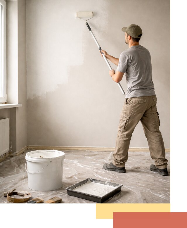 Покраска стен латексной краской в Назарово качественно и быстро