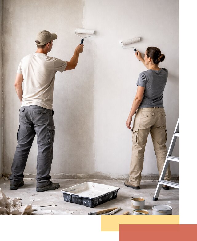 Окраска стен по стеклохолсту в Назарово качественно и долговечно