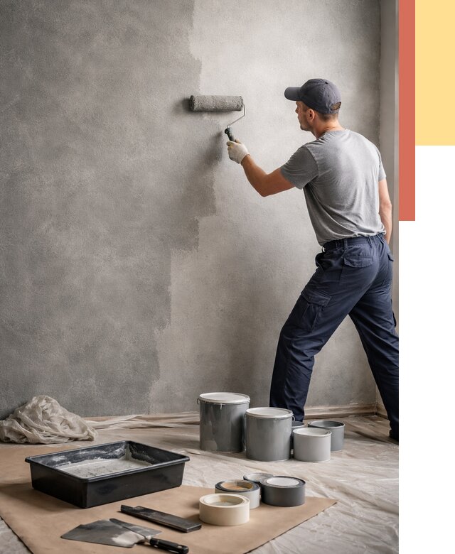 Покраска стен под бетон в Назарово от 668 руб. за м2 — быстро и недорого | ОТДЕЛОЧНИК-Нрв