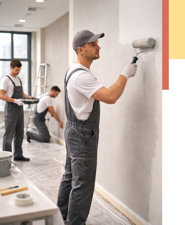 Покраска стен в офисе в Назарово от 8736 руб. — быстро и недорого | ОТДЕЛОЧНИК-Нрв