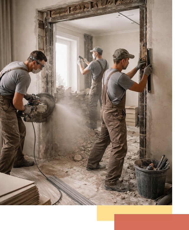 Расширение дверного проема под установку новой двери в Назарово