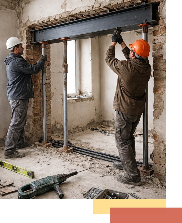 Усиление проема в стене в Назарово для расширения и безопасности