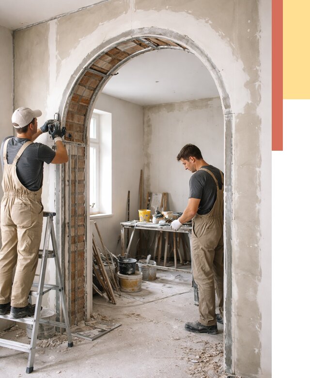 Устройство арочного проема в Назарово от 9764 руб. под ключ — быстро и недорого | ОТДЕЛОЧНИК-Нрв