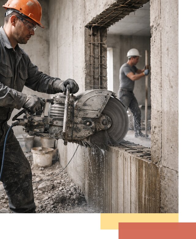 Алмазная резка проемов в Назарово быстро и точно