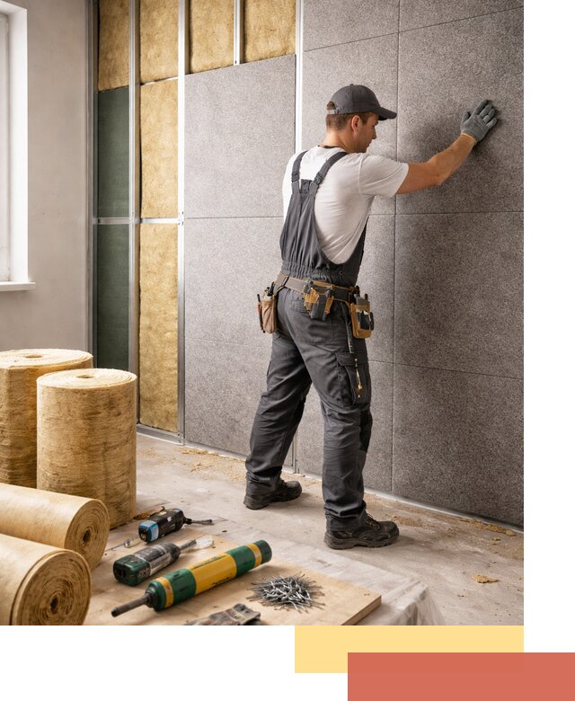 Профессиональная шумоизоляция стен в Назарово для квартиры и офиса