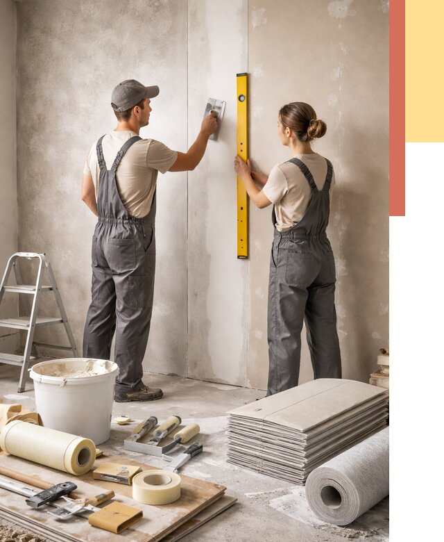 Отделка стен в Назарово от 1542 руб/м² — недорого, быстро, под ключ | ОТДЕЛОЧНИК-Нрв