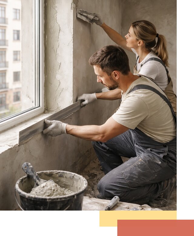 Штукатурка откосов дверей и окон профессионально в Назарово