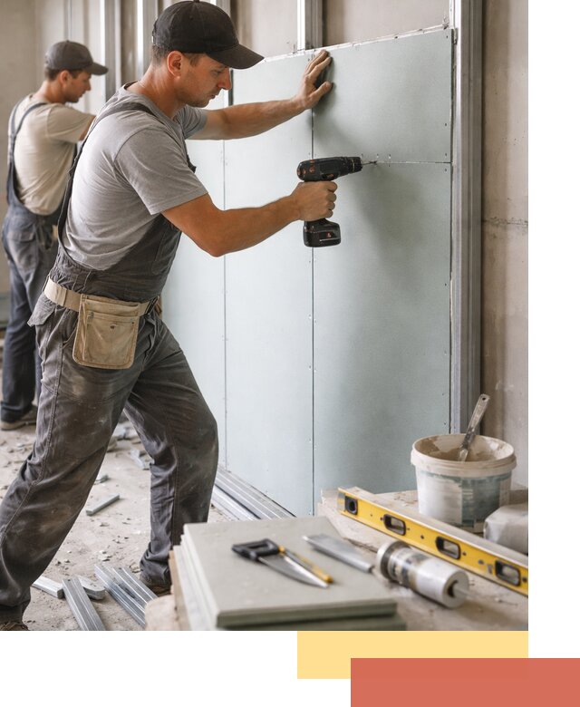 Кладка влагостойких перегородок ПГП в Назарово