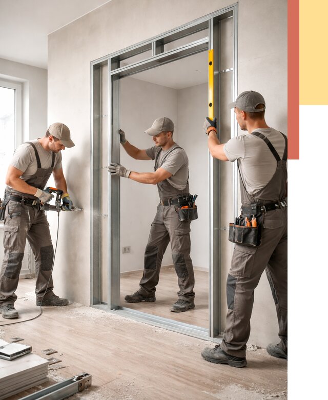 Устройство дверного проема в перегородке в Назарово от 4625 руб. под ключ | ОТДЕЛОЧНИК-Нрв