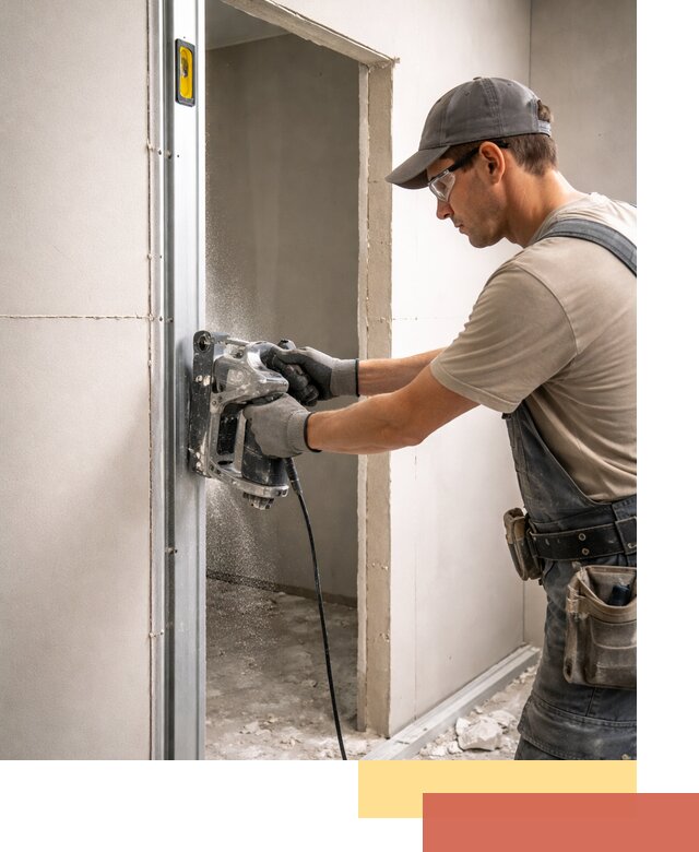 Устройство дверного проема в перегородке в Назарово