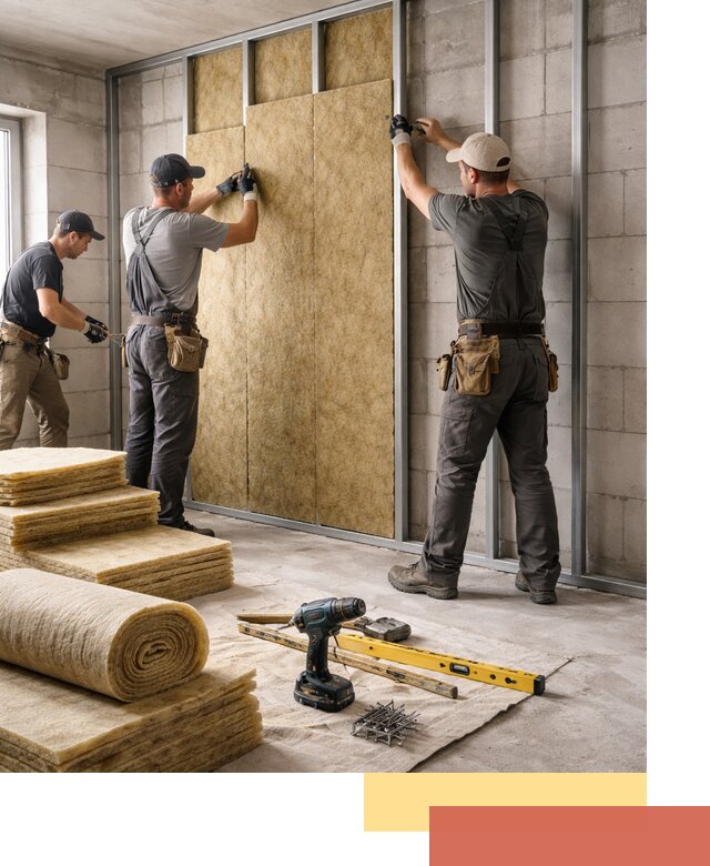 Шумоизоляция перегородок из блоков в Назарово — монтаж и защита шумоизоляцией