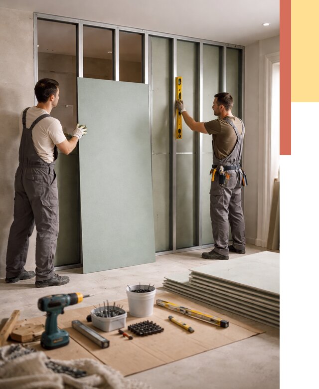 Перегородка из влагостойкого гипсокартона в Назарово от 4933 руб. — монтаж под ключ | ОТДЕЛОЧНИК-Нрв