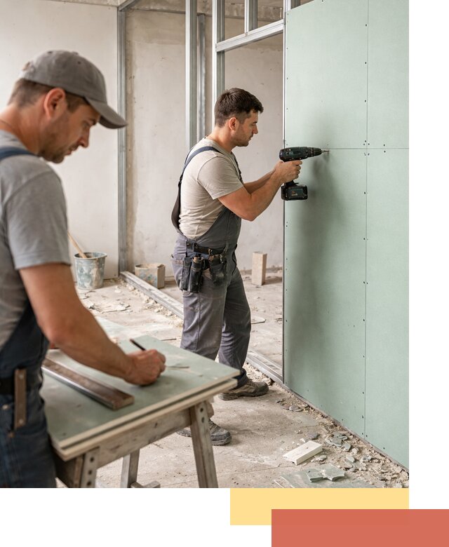 Перегородки из влагостойкого гипсокартона под ключ в Назарово