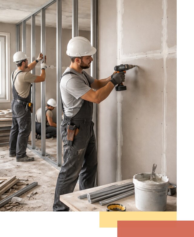 Перегородки из огнестойкого гипсокартона в Назарово под ключ