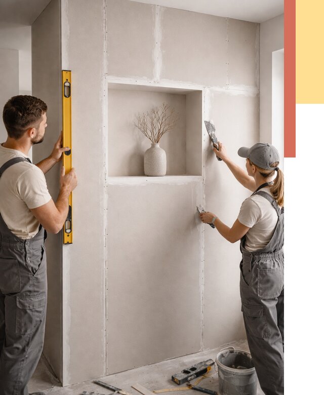 Перегородка из гипсокартона с нишей в Назарово от 3340 руб. под ключ | ОТДЕЛОЧНИК-Нрв