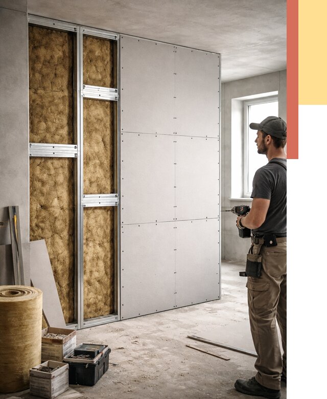 Усиленная перегородка под навеску в Назарово от 13156 руб. — монтаж под ключ | ОТДЕЛОЧНИК-Нрв