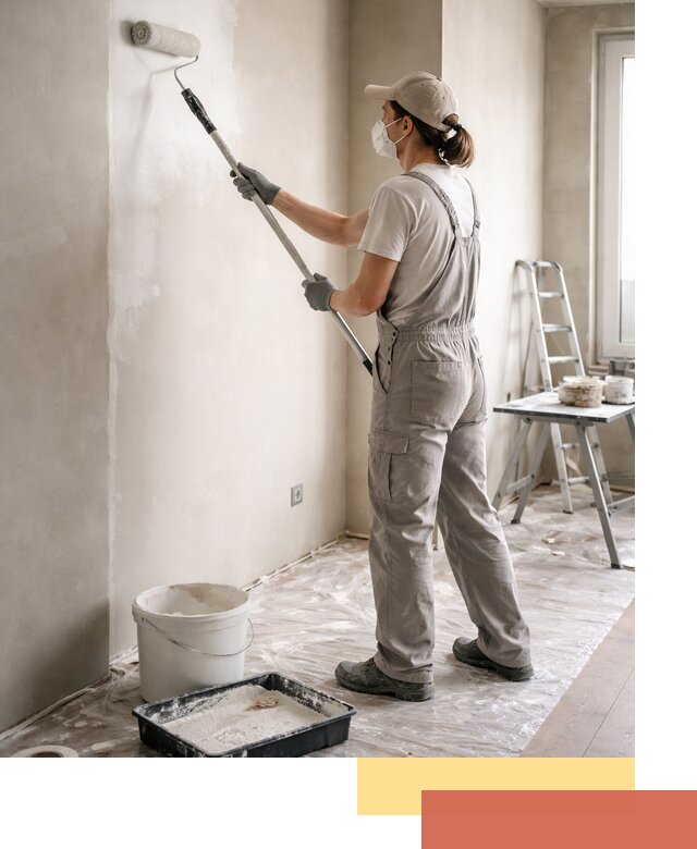 Покраска перегородок из гипсокартона в Назарово качественно и недорого