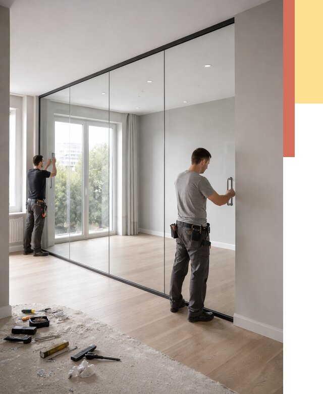 Изготовление стеклянных перегородок в Назарово от 12693 руб. под ключ | ОТДЕЛОЧНИК-Нрв